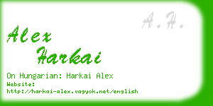 alex harkai business card